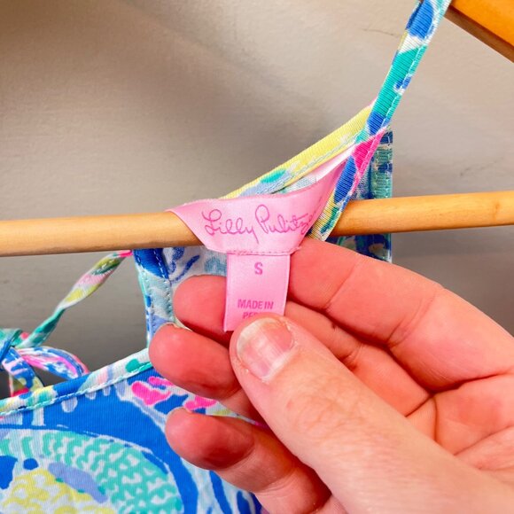 Lilly Pulitzer Swing Dress‎ with Pink Tassle Detail- Size S - Picture 3 of 6